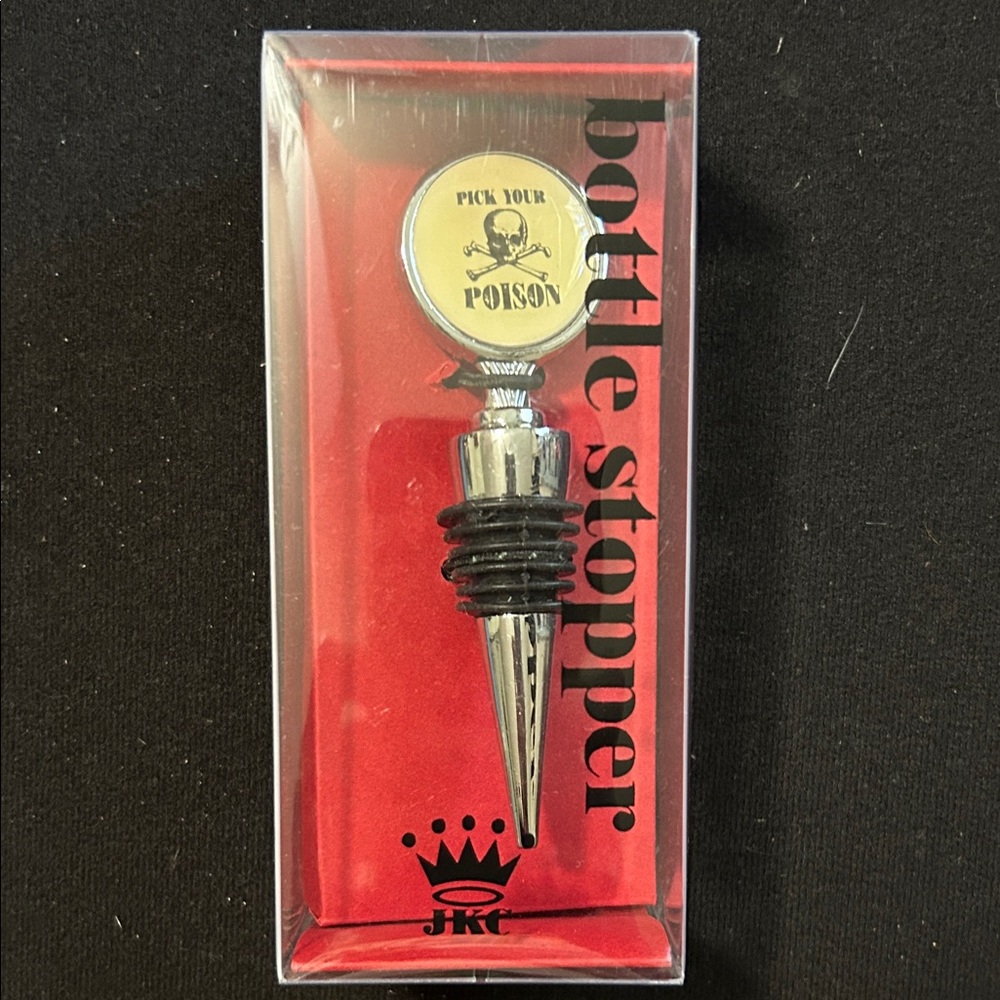 JHC Silver and Black Bottle Stopper - Pick Your Poison